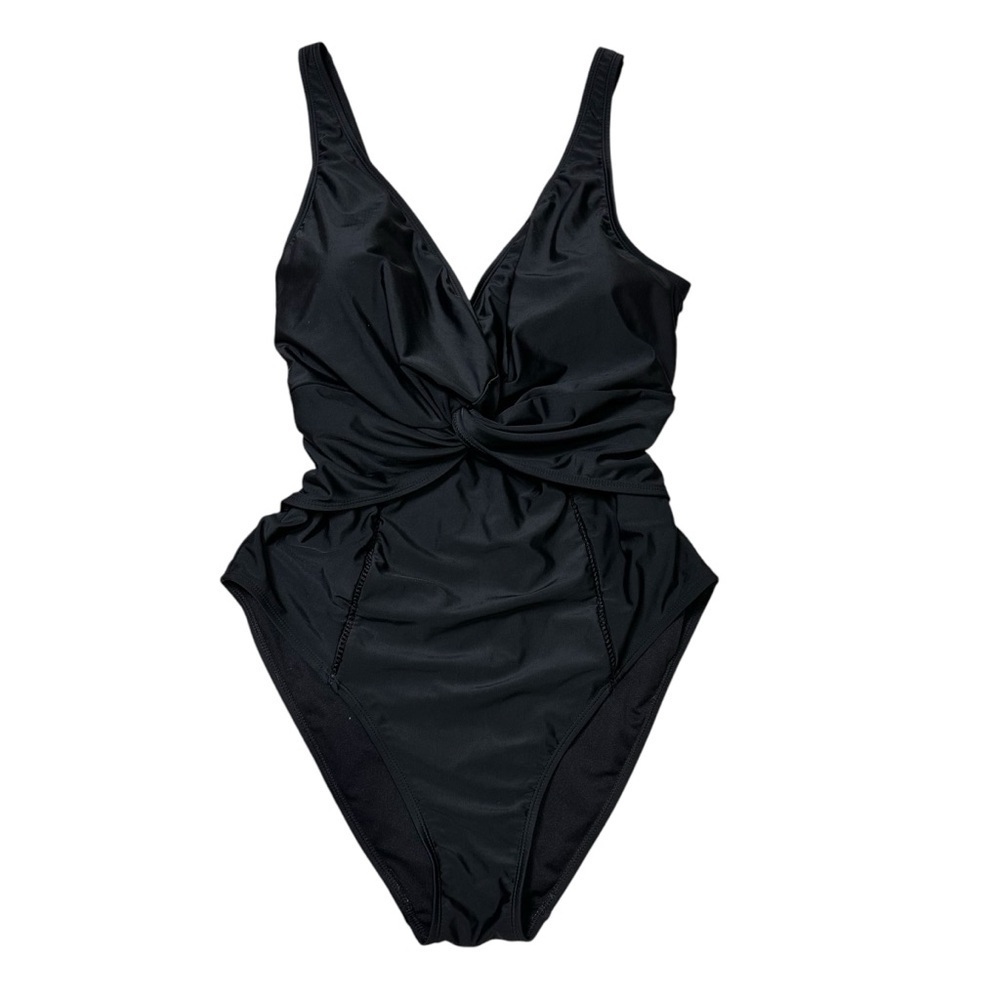 Nicole Miller Studio G2 Black Twist One Piece